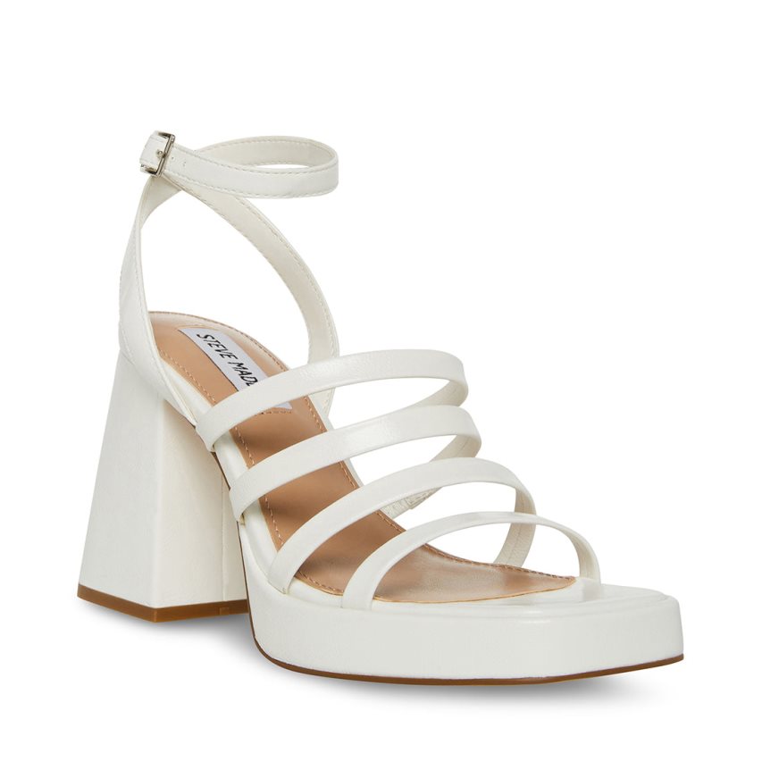 Sandalias Tacones Steve Madden Marilyn Mujer Blancas | ES CM2S10